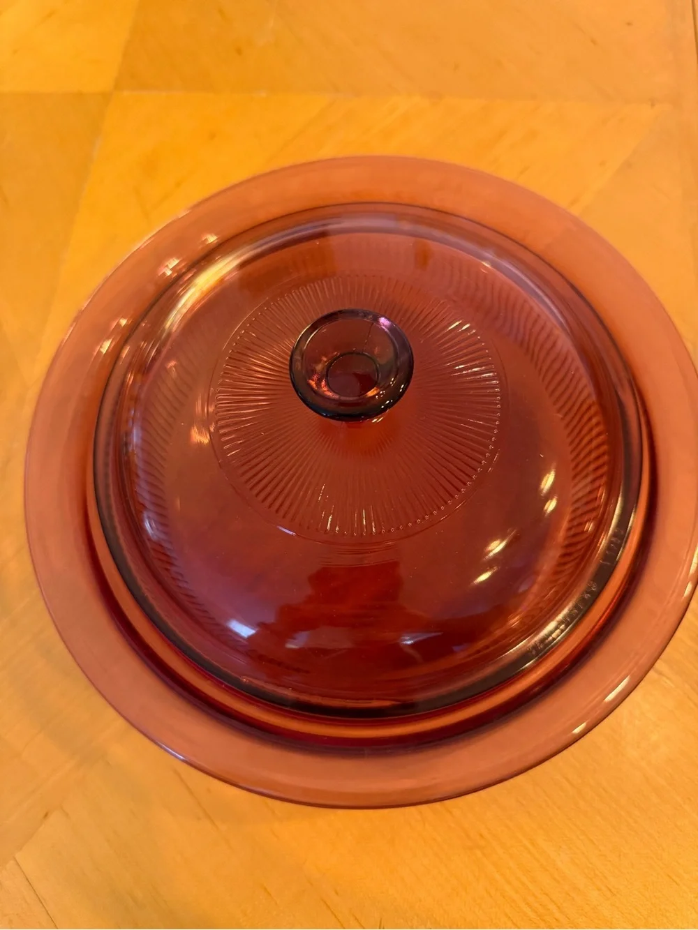 Vintage Corning Visions Cranberry Purple Covered Casserole Dish V-31-B 1L w/ Lid